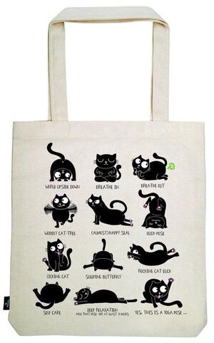 BOLSA DE TELA DE LA COMPRA ED EL GATO YOGA