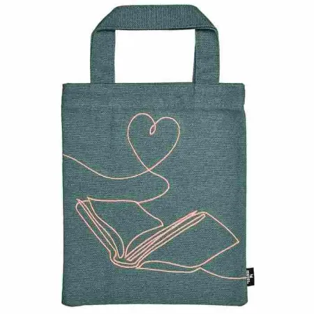 Bolsa de Tela para Libro con Bordado