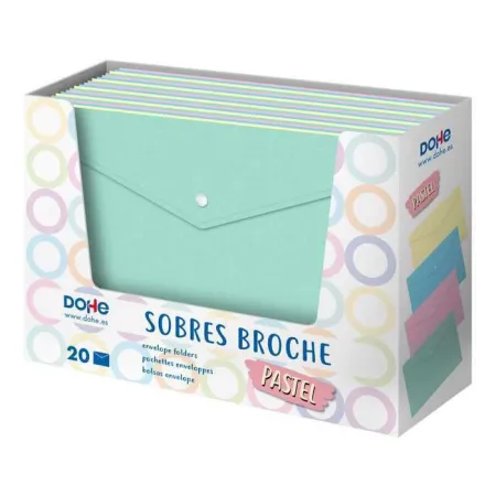 Sobres Broche Tamaño Folio Colores Pastel