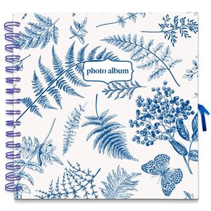 SCRAPBOOK ALBUM FOTO 26X26 CM 40 PAGINAS BLUE NATURE