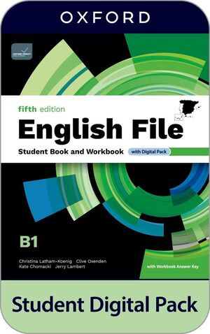 ENGLISH FILE 5TH EDITION B1. STUDENT'S BOOK AND WORKBOOK AND DIGITAL WITH KEY PA