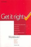 GET IT RIGHT 1 WORKBOOK SPANISH ED