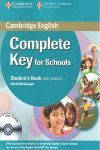 COMPLETE KEY FOR SCHOOLS STUDENT'S BOOK WITH ANSWERS WITH CD-ROM