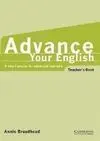 Advance Your English Teacher S Book