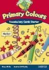 PRIMARY COLOURS STARTER VOCABULARY CARDS
