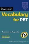 CAMBRIDGE VOCABULARY FOR PET