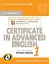 CAMBRIDGE CERTIFICATE IN ADVANCED ENGLISH 1. FOR UPDATE EXAM