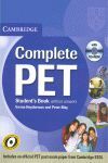 COMPLETE PET STUDENT'S BOOK WITHOUT ANSWERS WITH CD-ROM