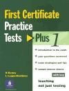 FIRST CERTIFICATE PRACTICE TESTS PLUS 1 WITH KEY + CD