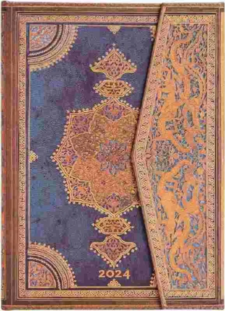 Agenda 2025 12 Meses ; Safavid Índigo - Serie Encuadernación Safavid ; Midi