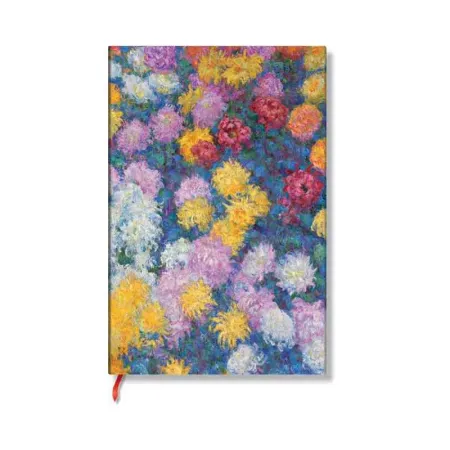 Paperblanks MonetS Chrysanthemums MonetS Chrysanthemums Hardcover Journals Mini Lined Elastic Band 176 Pg 85 Gsm