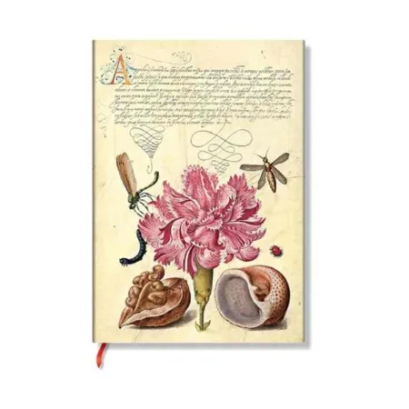 Pink Carnation (Mira Botanica) Midi Unlined Softcover Flexi Journal (Elastic Ban)