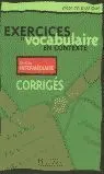 Corrige. Exercices de Vocabulaire en Contexte