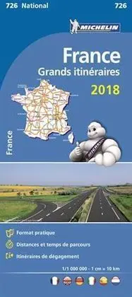 Mapa National Francia Grandes Itinerarios