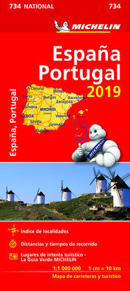 MAPA 734 ESPAÑA Y PORTUGAL 2019
