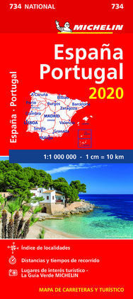 MAPA 734 ESPAÑA - PORTUGAL 2020
