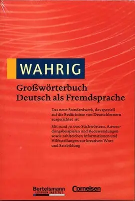 Wahrig Grosswörterbuch Deutsch Als Fremdsprache