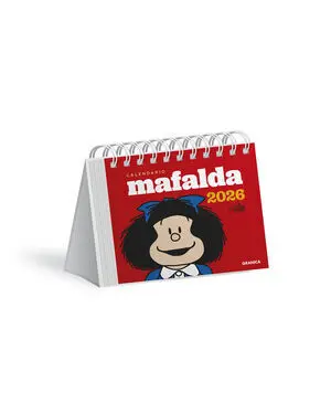 Mafalda 2026, Calendario Escritorio Rojo
