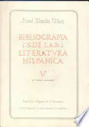 Bibliografía de la Literatura Hispánica. Tomo V. Siglos Xvi y Xvii (Alaba-Argume