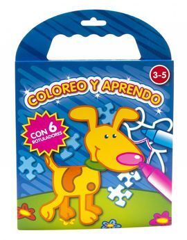 COLOREO Y APRENDO (INCLUYE ROTULADORES) (AZUL)