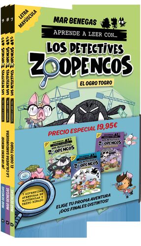 PACK APRENDE A LEER CON... ¡LOS DETECTIVES ZOOPENCOS! 7, 8 Y 9: EN LETRA MAYÚSCU