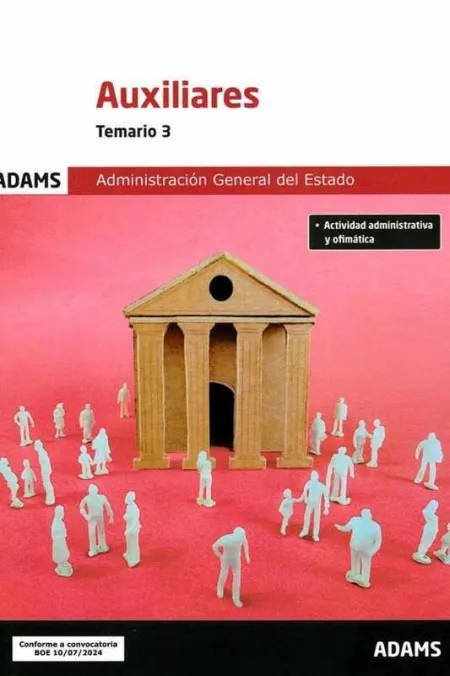 Temario 3 Auxiliares 2024 Administ. general Estado