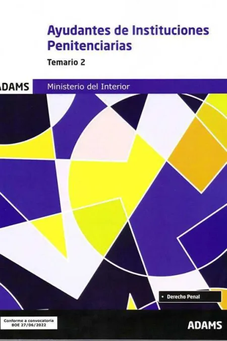 Temario 2 Ayudantes Instituciones Penitenciari. 2022