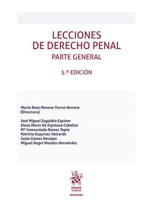 LECCIONES DE DERECHO PENAL PARTE GENERAL 5.ª EDICIÓN 2021