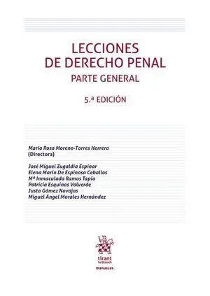 Lecciones de Derecho Penal Parte General 5. ª Edición 2021