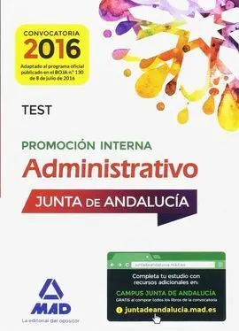 Administrativos de la Junta de Andalucía Promoción Interna. Test