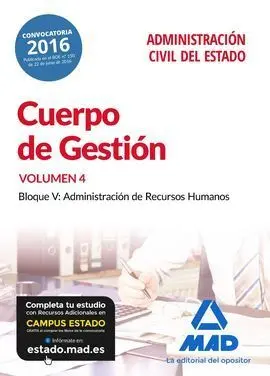 Temario 4 Cuerpo de Gestión de la Administración Civil del Estado 2016