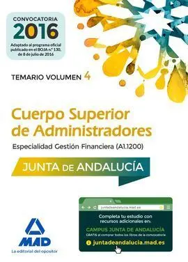 Cuerpo Superior de Administradores [Especialidad Gestión Financiera (A1 1200)] D