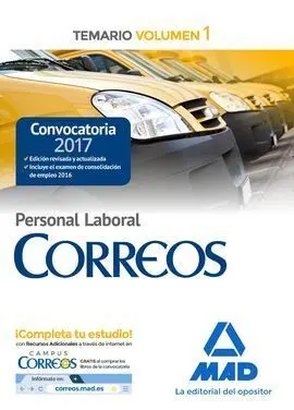 Personal Laboral de Correos y Telégrafos. Temario Volumen 1