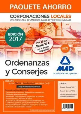 Paquete Ahorro Ordenanzas y Conserjes de Corporaciones Locales. Ahorro de 39 ? (