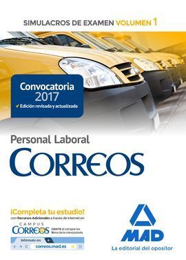 PERSONAL LABORAL DE CORREOS Y TELÉGRAFOS. SIMULACROS DE EXAMEN VOLUMEN 1