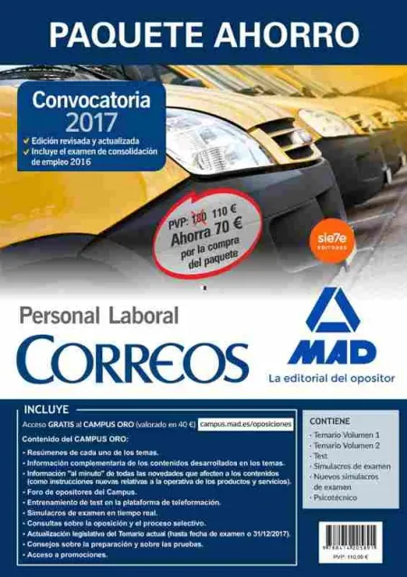Paquete Ahorro Personal Laboral Correos.