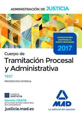 TEST CUERPO DE TRAMITACIÓN PROCESAL Y ADMINISTRATIVA (PROMOCIÓN INTERNA)