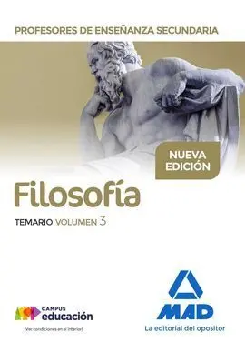 Profesores de Enseñanza Secundaria Filosofía Temario Volumen 3