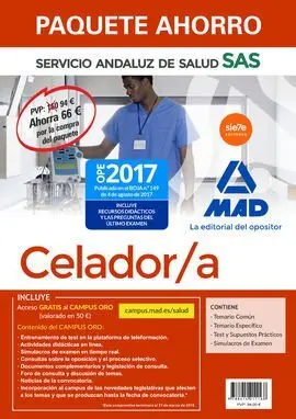 Paquete Ahorro Celador del Servicio Andaluz de Salud. Ahorro de 66 ? (Incluye te