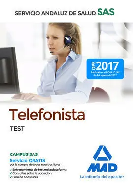 Telefonista del Servicio Andaluz de Salud. Test