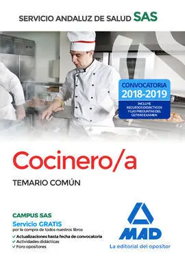 Cocinero/A del Servicio Andaluz de Salud. Temario Común