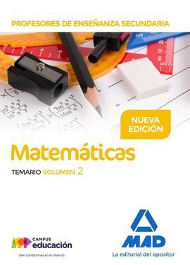PROFESORES DE ENSEÑANZA SECUNDARIA MATEMÁTICAS TEMARIO VOLUMEN 2