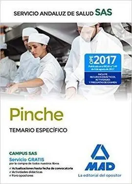 Pinche del Servicio Andaluz de Salud. Temario Específico