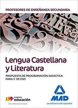Profesores de Enseñanza Secundaria Lengua Castellana y Literatura. Propuesta de
