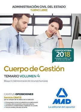 Cuerpo de Gestión de la Administración Civil del Estado (Turno Libre). Temario