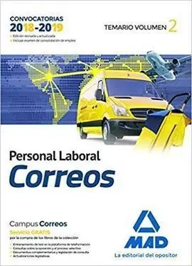 Personal Laboral de Correos y Telégrafos. Temario Volumen 2