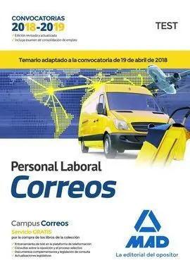Personal Laboral de Correos y Telégrafos. Test
