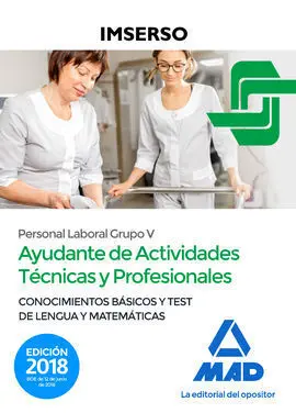 Ayudantes de Actividades Técnicas y Profesionales del Imserso (Personal Laboral