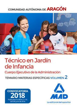 Técnicos en Jardín de Infancia del Cuerpo Ejecutivo de Aragón