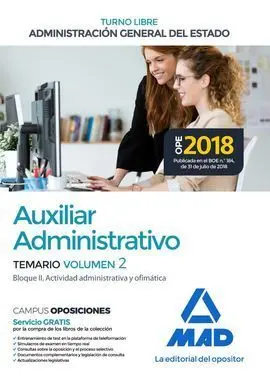 Auxiliar Administrativo de la Administración General del Estado (Turno Libre).
